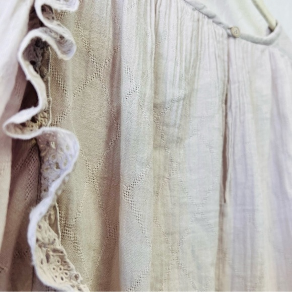 Masscob CATARINA - White Loose-fit cotton blouse with round neck Small - Picture 14 of 16